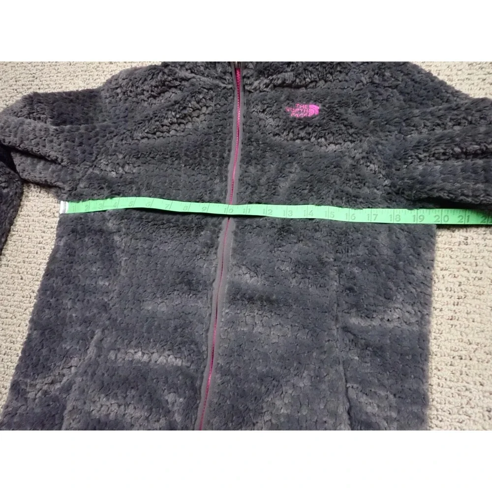 The North Face Osito Fleece Jacket Girls XL Grey Pink Excellent Full Zip Soft